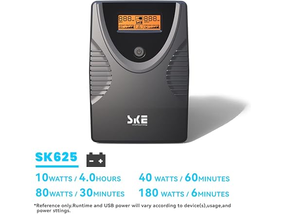 SKE UPS Battery Backup 625VA/360W