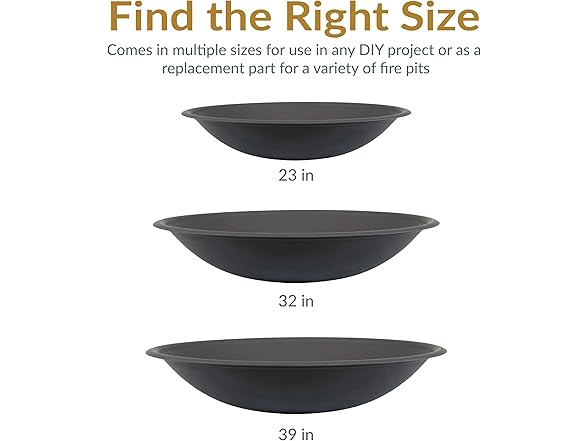 Sunnydaze Decor NB-183 32in Fire Pit Bowl Black