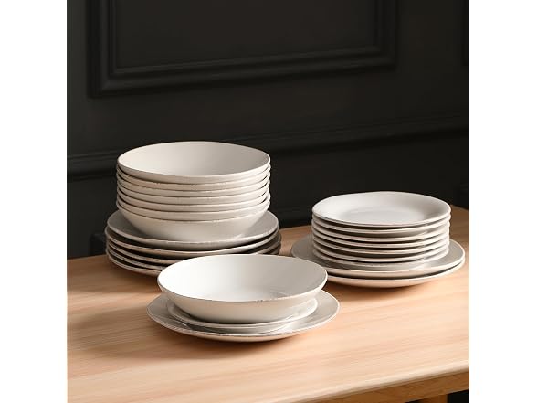 Stone Lain Essence 12-Piece Dinnerware Set Stoneware, White