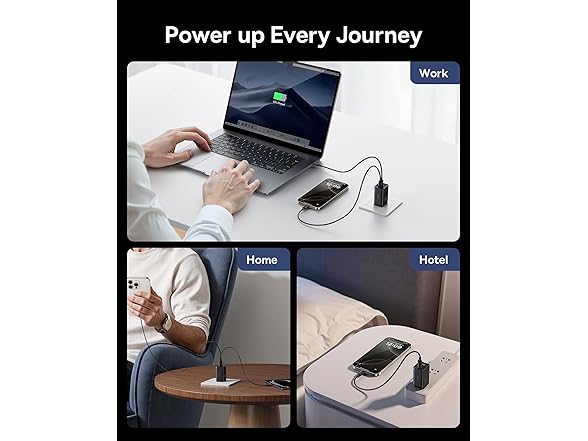 (2 Pack) Baseus 65W USB C Charger Block