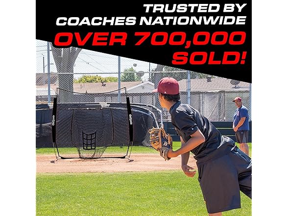 GoSports 7 ft x 7 ft Practice Hitting & Pitching Net