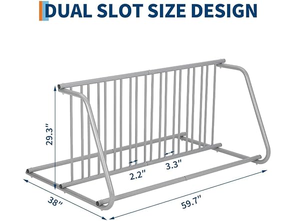 Takywep Professional-Grade 5-Bicycle Floor Rack 