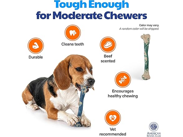 American Kennel Club Training Dog Chew Toy, Marbled