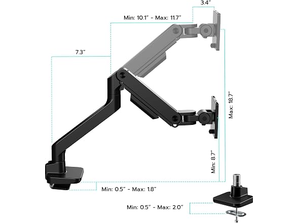 ARES WING 17" to 49" Ultrawide Monitor Arm