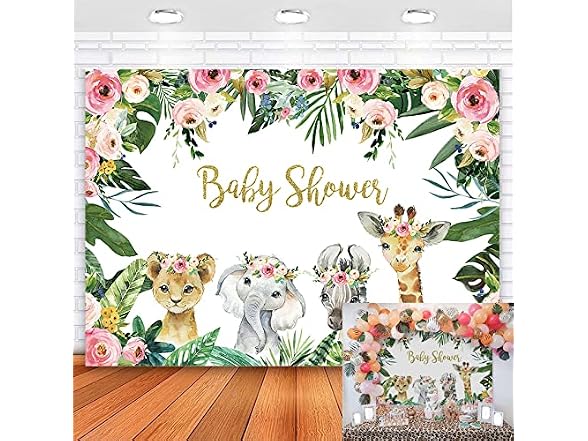 Mocsicka Safari Baby Shower Backdrop