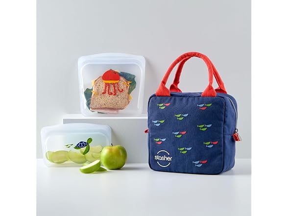Stasher Reusable Food Storage Bags w/Lunch Bag