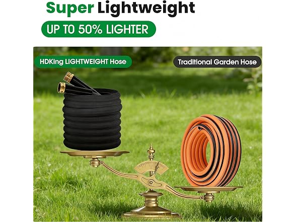 HDking 50FT Non-Expanding Garden Hose