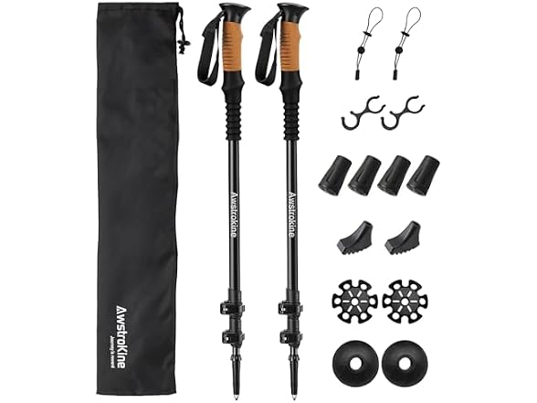 Awstrokine Carbon Fiber Trekking Poles