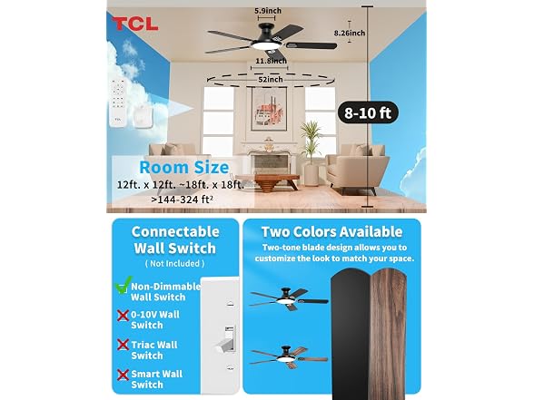 TCL 52 Low Profile Ceiling Fan w/ Light - Gallery 8