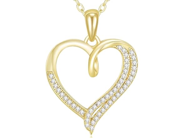 LAVALE Heart Necklace 18K Gold Plated