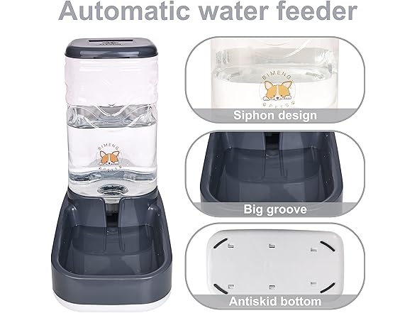 Elevon Auto Cat Feeder & Water 3.8L Gry