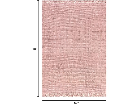 Nuloom Daniela Pink Handmade Jute Rug