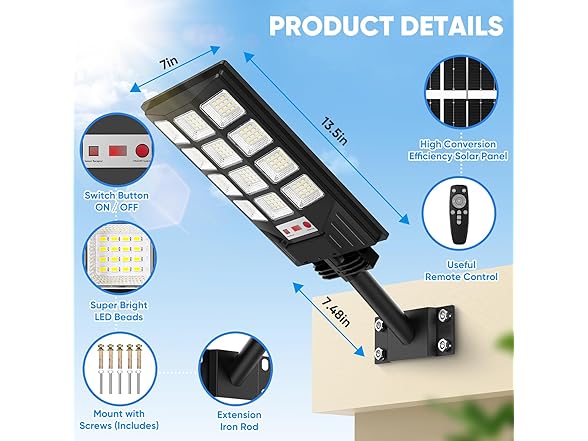 Brightever Solar Street Light Outdoor