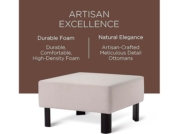 Lena Contemporary Large Upholstered Ottoman
