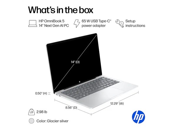 HP OmniBook 5 14" 2K OLED Touchscreen Laptop - Gallery 2