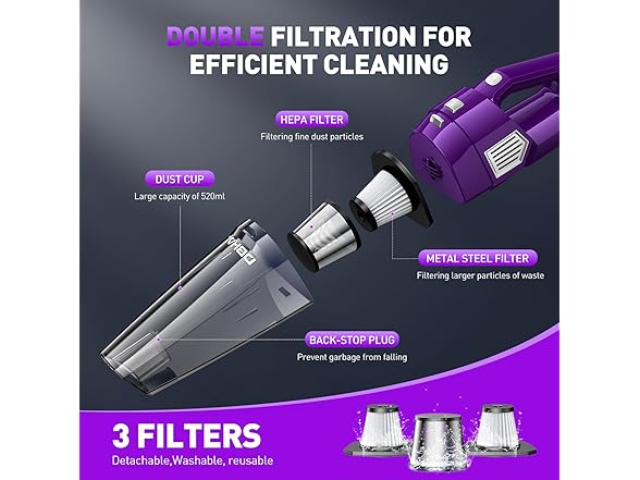 DBHAL Handheld Vacuum Cordless