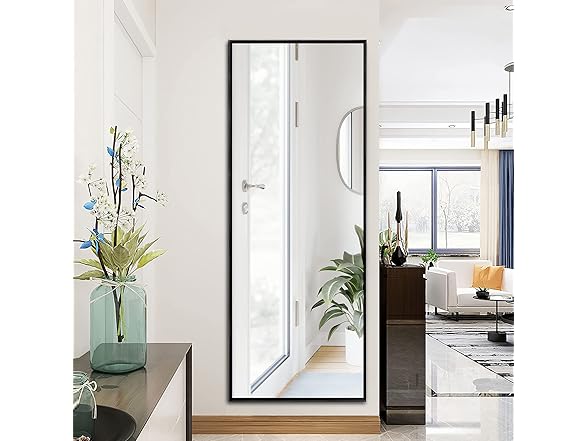 NeuType 59'x16' Wall Mirror, Black