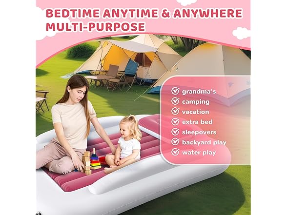 Deeteck Inflatable Toddler Travel Bed