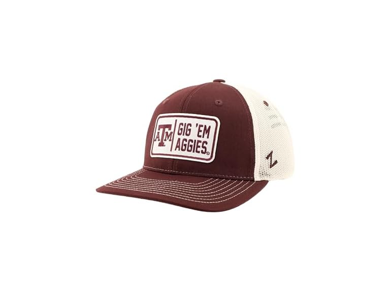 ZHATS Standard NCAA Officially Licensed Trucker Hat Dakota Patch Defer  Stone,Texas A&M Aggies