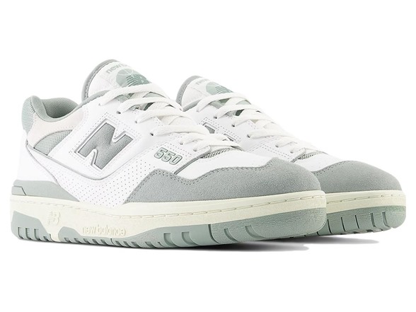 New Balance Men's 550 Shoes White/Grey