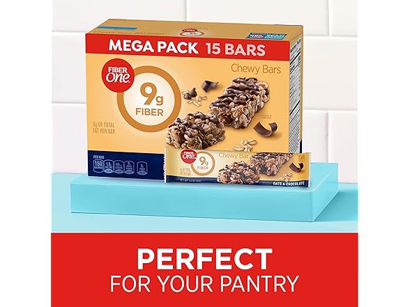 15ct Fiber One Chewy Bars, Oats and Chocolate