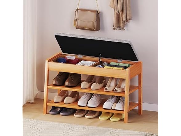 PARTPHONER Shoe Rack Bench with Storage