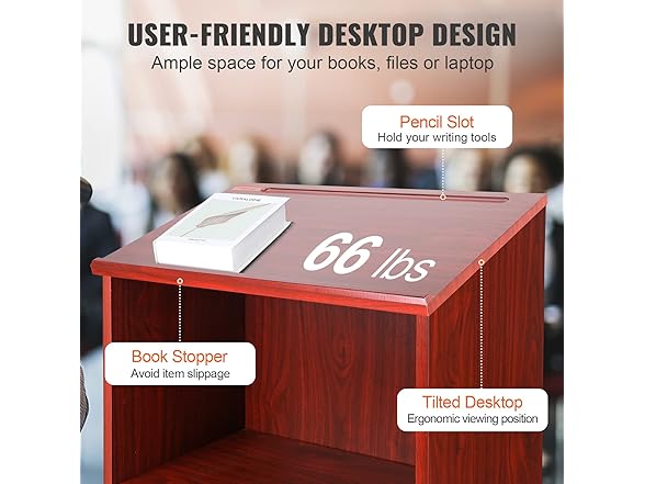 VEVOR Rolling Podium Stand