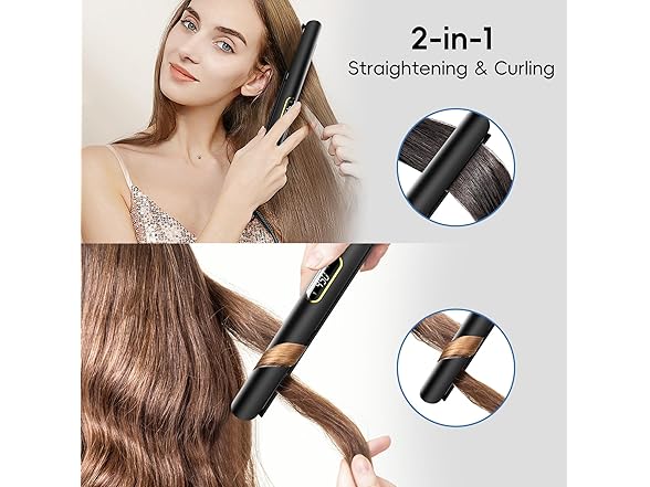 Nicebay 2-in-1 Hair Straightener and Curler