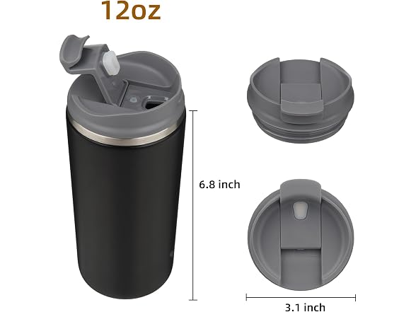 Konokyo 12oz Travel Coffee Mug with Lid