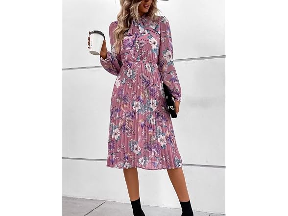 Haokeke Women (12-14) Dress Long Sleeves Bow Dress
