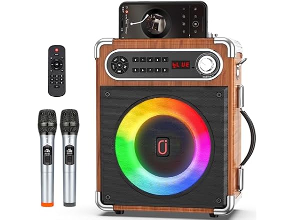 JAUYXIAN PA Speaker 2 Wireless Mics