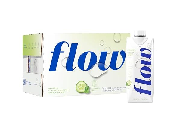 Flow Cucumber Mint Water, 12pk