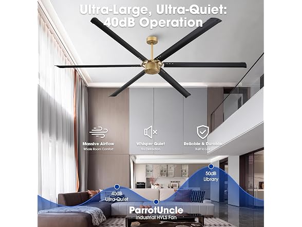 Parrot Uncle 96 Inch Industrial Ceiling Fan