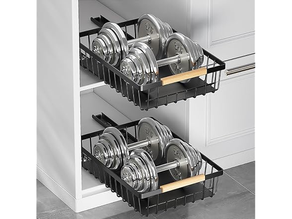 Takywep Pull Out Cabinet Organizer White