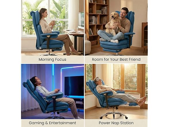 Efomao Executive Office Chair with Footrest