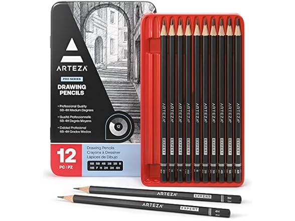 ARTEZA Drawing Pencils, Medium Hardness