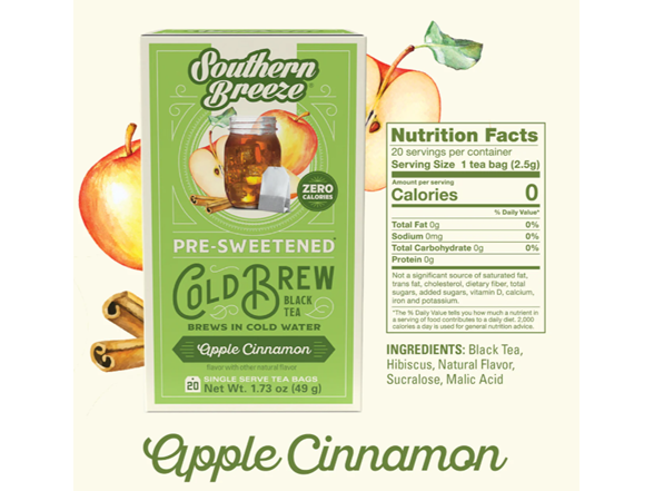 4pk Southern Breeze Cold Brew Sweet Tea Apple Cinnamon