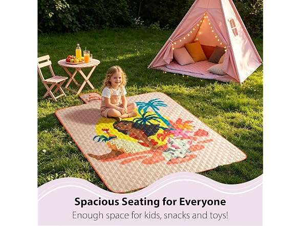 Disney Moana Kids Travel Mat for Indoor/Outdoor Use,