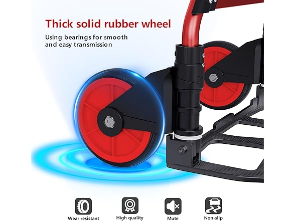 Aluminum Folding Hand Truck Dolly 330lbs