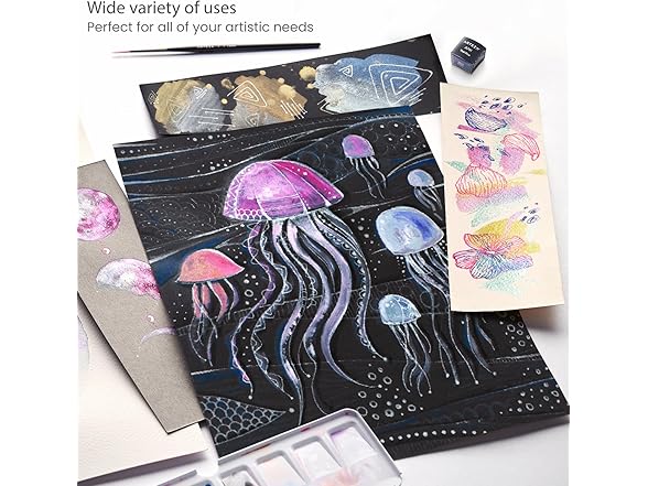ARTEZA Metallic Watercolor Paint Set