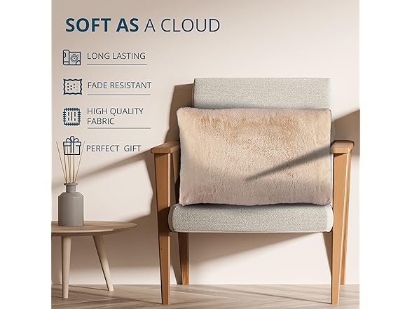 Faux Fur Throw Blanket & Pillow Set