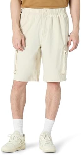 Amazon Essentials Men's Loose-Fit 11" Long Cargo Short, Beige, Large