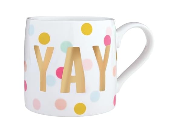 Coffee Mug, 20-Ounce, White Yay