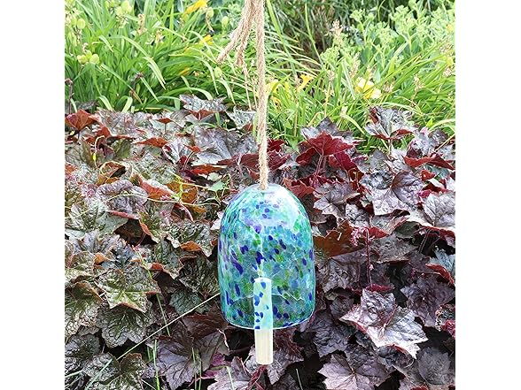Sunnydaze Natural Melody Wind Bell 7.5" - Blue Freeze