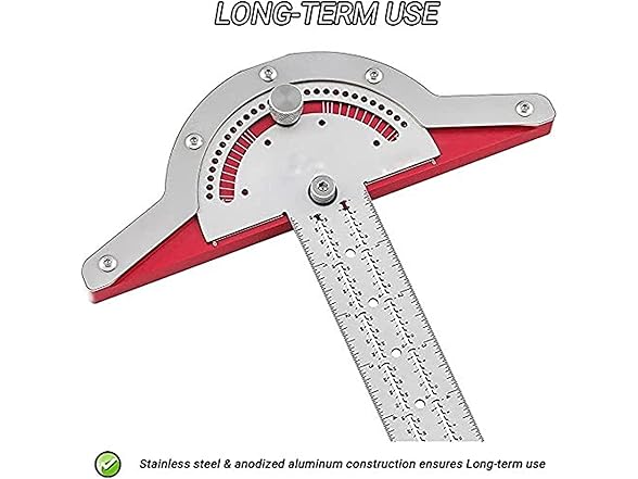 YLYLY AAP-Tool-311 10-Inch Protractor Ruler