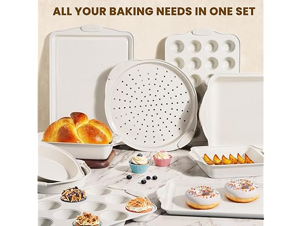 Kikcoin 22 PCS Nonstick Baking Pans Set