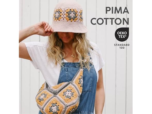 Lion Brand Yarn, Pima Cotton Crochet Yarn,