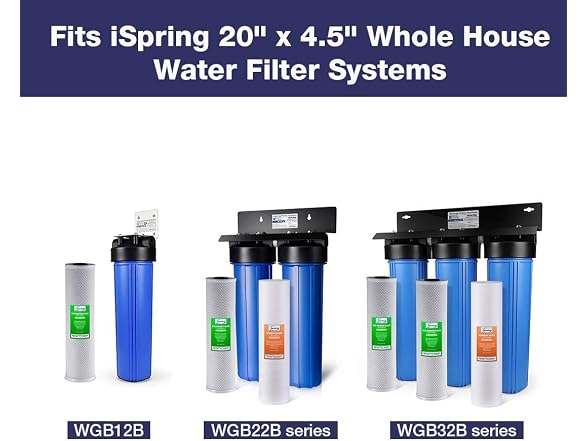 iSpring FC25B 20" x 4.5" Whole House Water Filter