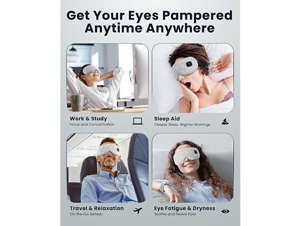 Cordless Heated Eye Mask for Dry Eyes