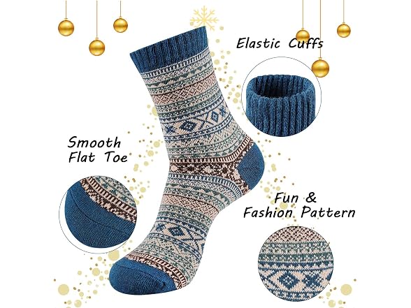 Heatuff Women (OS) Winter Wool Socks Soft Socks